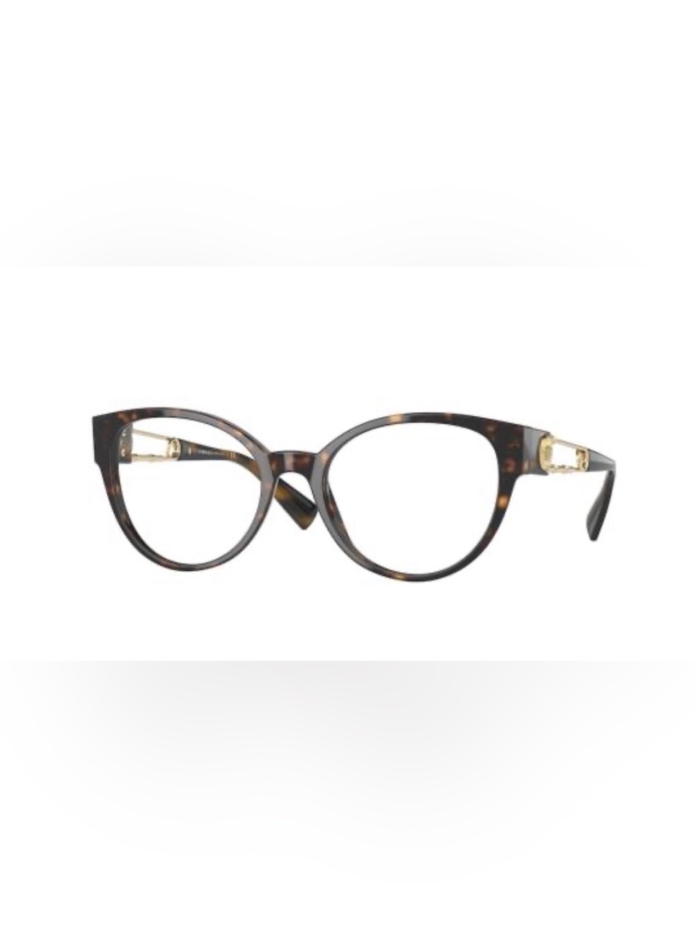 Versace Brown Tortoiseshell Round Women's Glasses